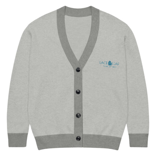 Lace Leaf - Knitted Cardigan Gray - Image 7