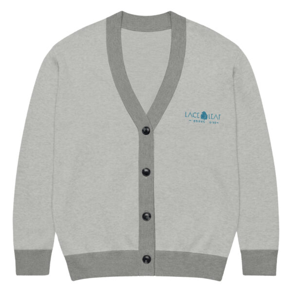 Lace Leaf - Knitted Cardigan Gray - Image 5