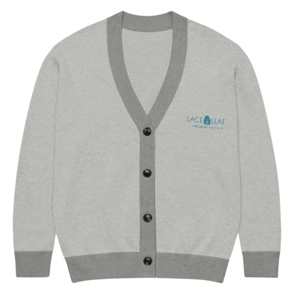 Lace Leaf - Knitted Cardigan Gray - Image 11
