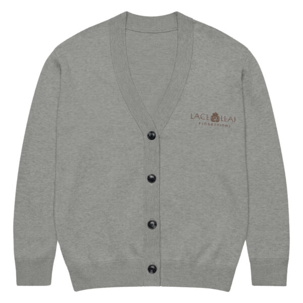Lace Leaf Knitted Cardigan (Toffee Color Logo) - Image 3